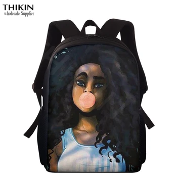 

THIKIN Bubble Custom Kids Name African Girl Pattern School Backpacks For Kids Backpack Women Shoulder Bag Children Rucksack 2020
