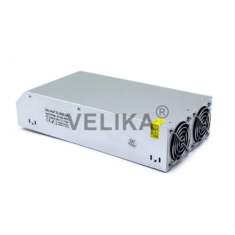 Одиночный выход DC24V PFC Импульсный источник питания 75А 1800 Вт Трансформатор 110 В 220 В переменного тока в постоянный 24 В SMPS модуль для Светодиодный ЧПУ печати