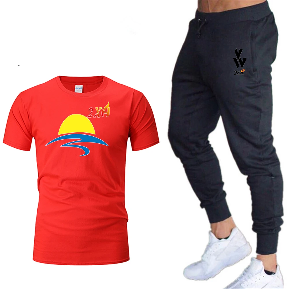 Быстросохнущие мужские комплекты для бега, 2 шт./набор, Компрессионные спортивные костюмы, дышащие колготки, одежда для спортзала, фитнеса, бега, спортивная одежда - Цвет: 21