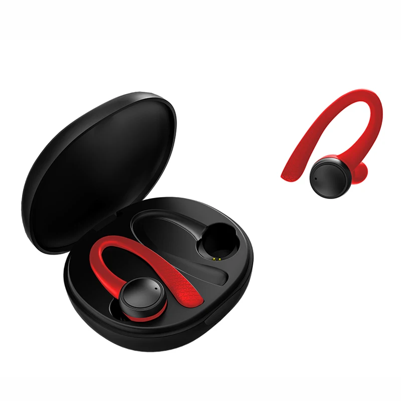 T7 Pro TWS 5,0 беспроводные Bluetooth наушники Hi-Fi стерео беспроводные наушники Спортивная гарнитура с зарядным устройством для iOS и Android - Цвет: Red