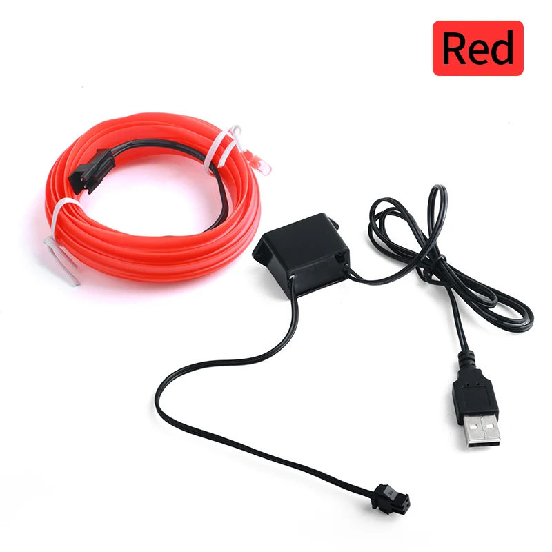 1m/2m/3m Auto Innen Beleuchtung LED Umgebungs Lichter Streifen Dekoration  Flexible Neon Licht Linie usb Auto Dekorative Atmosphäre Lampe - AliExpress