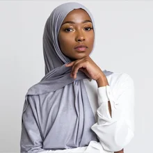 85*180 мусульманский хиджаб из Джерси шарф для женщин femme musulman hijabs Исламские шали сплошной цвет модальный платок для женщин