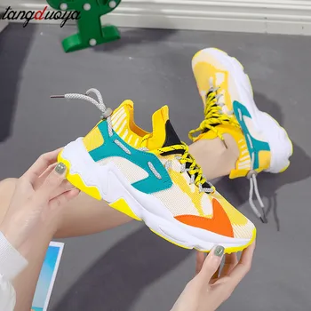 

Cushion Running Shoes For Women Breathable Sneakers Non Slip Damping Jogging Sport Shoes Mesh Female Trainers