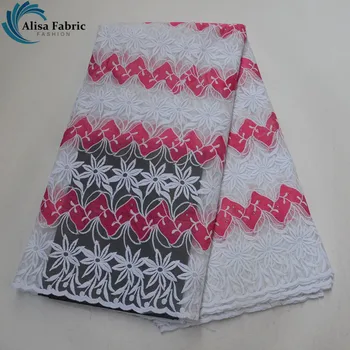 

2019 New Style Embroidery Lace Fabric Popular French Lace Fabric Milk Silk 5 Yards/pcs With Stones For Fashion Big Occasions