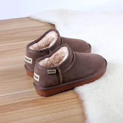 Cotton shoes Большие размеры 35-41, новые кожаные Женские снегоступы Ботинки Зимняя обувь теплая хлопковая обувь; верхний материал из кожи и бархата теплые сапожки Для женщин 805 - Цвет: Cotton shoes