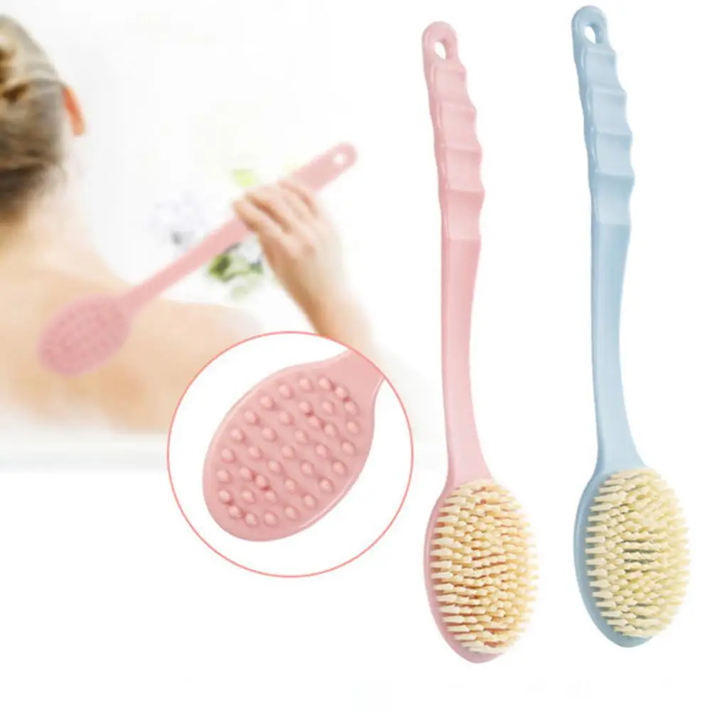 

New Bath Brush Long Handle Exfoliating Back Manual Long Handle SPA Bath Exfoliating Brush Body Shower Back Massage Scrubber