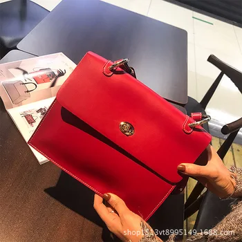 

Woman Package Single Shoulder Oblique Season Genuine Leather Capacity Package Concise Tide Makeup Package Woman Use