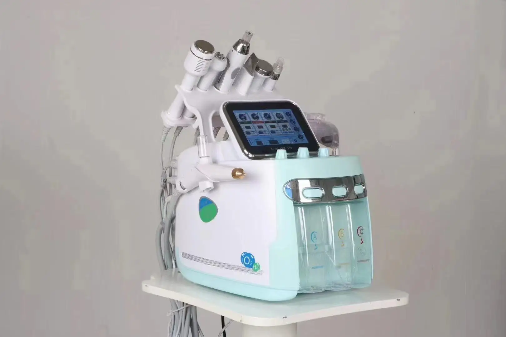 New products listed, eight in one hydrogen peroxide, oxygen spray, peeled Hydra skin cleansing Hydra skin mask machine, sk