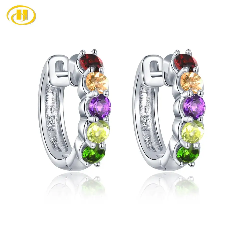 Серьги кольца Hutang женские из серебра 925 пробы|Серьги-кольца| |