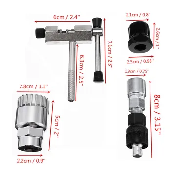

Bike Repair Tool Set Bicycle Repair Tool Kit 4PCs Mountain Bike MTB Bicycle Crank Chain Axis Extractor Removal Repair Tool Kit #