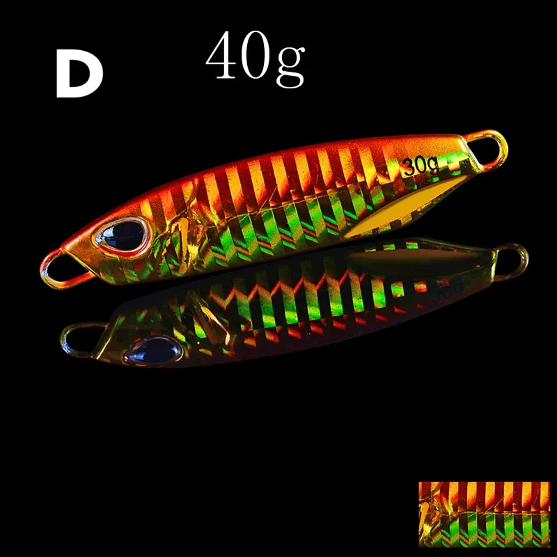 Рыболовные приманки искусственные без крючков многоразовый металлический опускается на дно литья крючковый лов ложки рыболовные supplies10/15/20/30/40/50 г - Цвет: D-40g