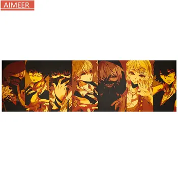 

AIMEER Anime Tokyo Ghoul Character Collection Style E Vintage Poster Kraft Paper Series Bedroom Home Decoration Painting