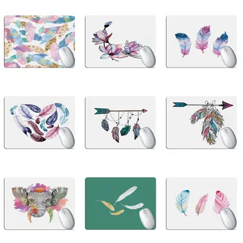 

Geometric Feather Mouse Pad Student Computer Mouse Non-slip Notebook Pad Office Keyboard Protection Pad Table Mat