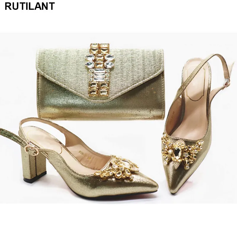 

Fashion Italian Designer Shoes and Bags Matching Set African Shoes and Bag Set for Party Italian Nigerian Style Shoes and Bag