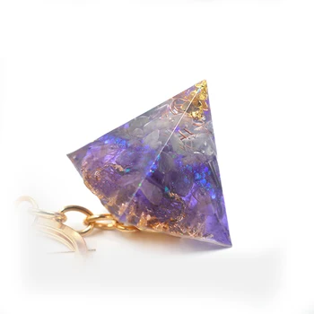 

Flower Invitation Ogan Energy Tower Pyramid Keychain Chakra Orgonite Decoration DIY Making with Mold Resin Pendant Jewelry