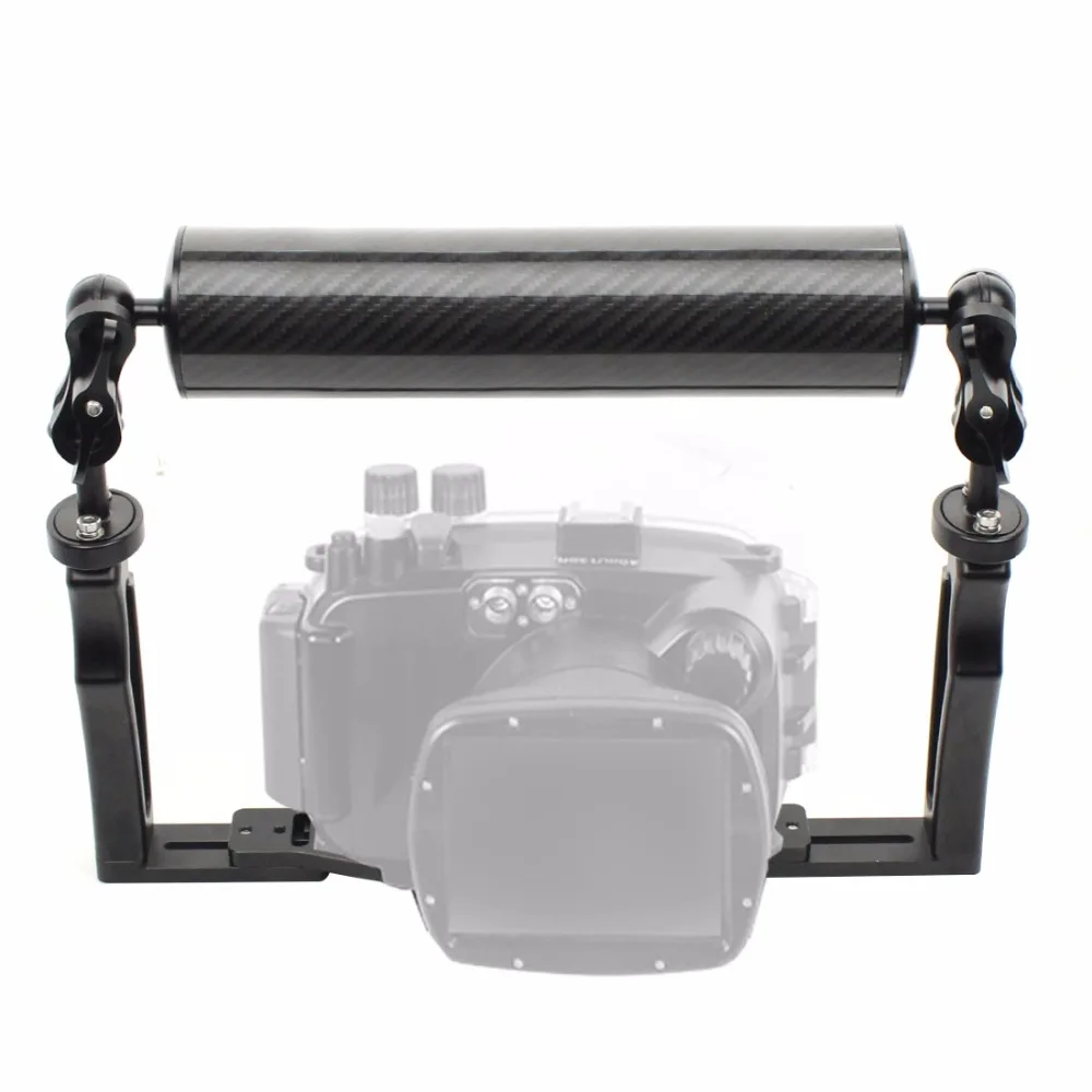 Цифровой зеркальной камеры для дайвинга с двойным ручной лоток кронштейн с зажимом винт-адаптер с наружной резьбой с верхней ручкой затвора расширение спортивные Камера для подводной съемки
