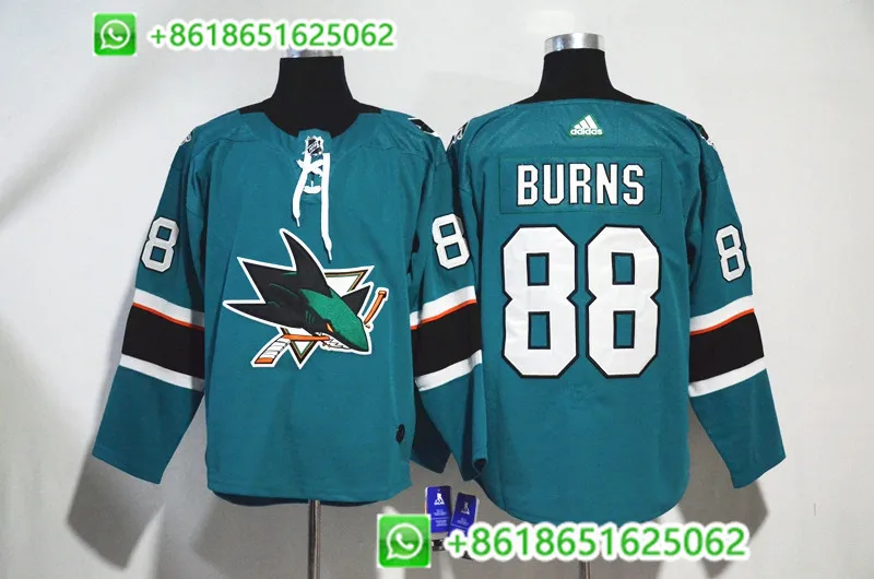 Мужские Сан-Жозе Брент Бернс Erik Karlsson Joe Pavelski Joe Thornton хоккейные Аутентичные Джерси - Цвет: AS PICTURE