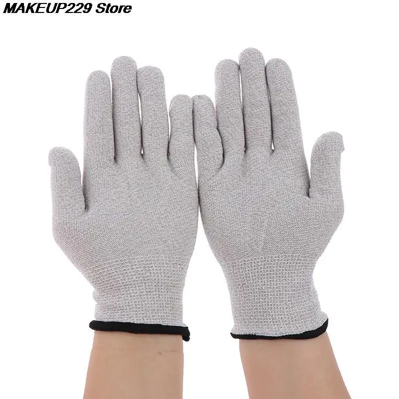 1 Pair Conductive Silver Fiber Electrode Therapy Gloves Electrotherapy Unit Phycical Therapy electrode pads muscle stimulator massage tool