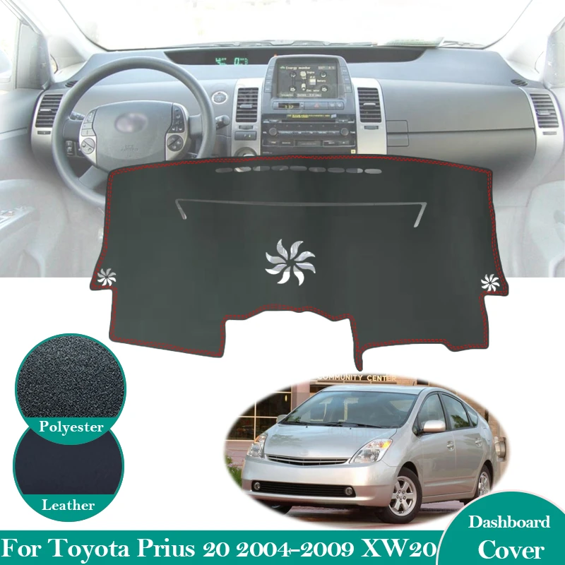 spare wheel covers for Toyota Prius 20 2004~2009 XW20 Anti-Slip Leather Mat Dashboard Cover Pad Sunshade Dashmat Car Accessories Rug 2006 2007 2008 best car sun shade