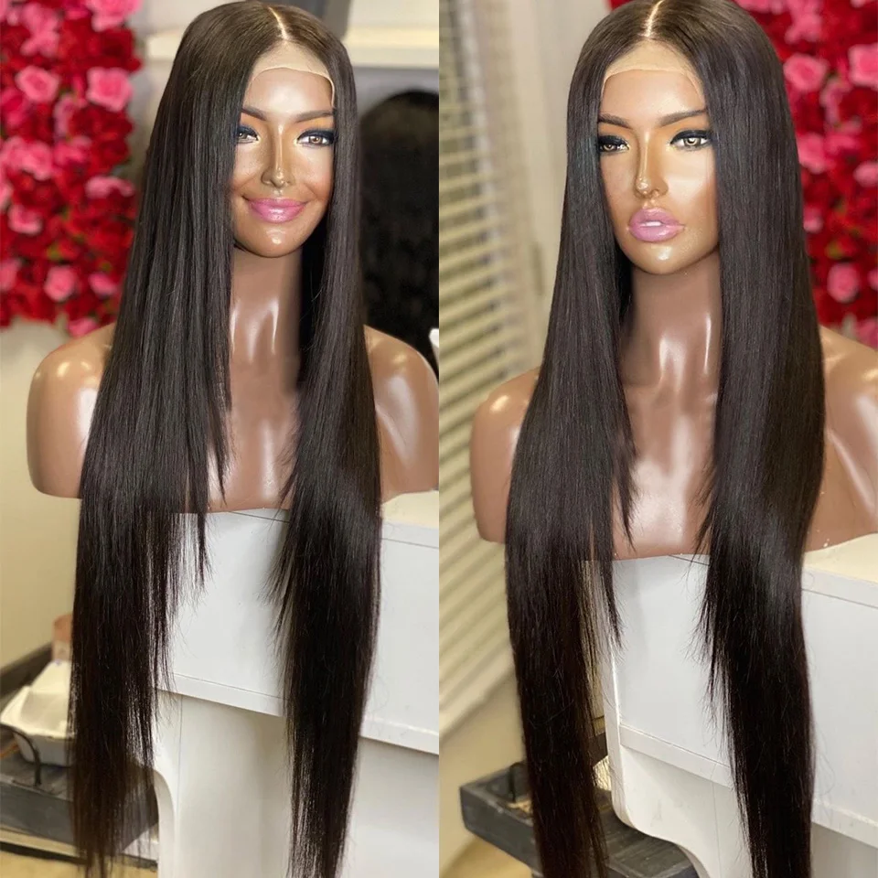 brazilian straight 28 30 inch long lace front human hair wigs frontal afro short bob wig hd full preplucked remy for black women
