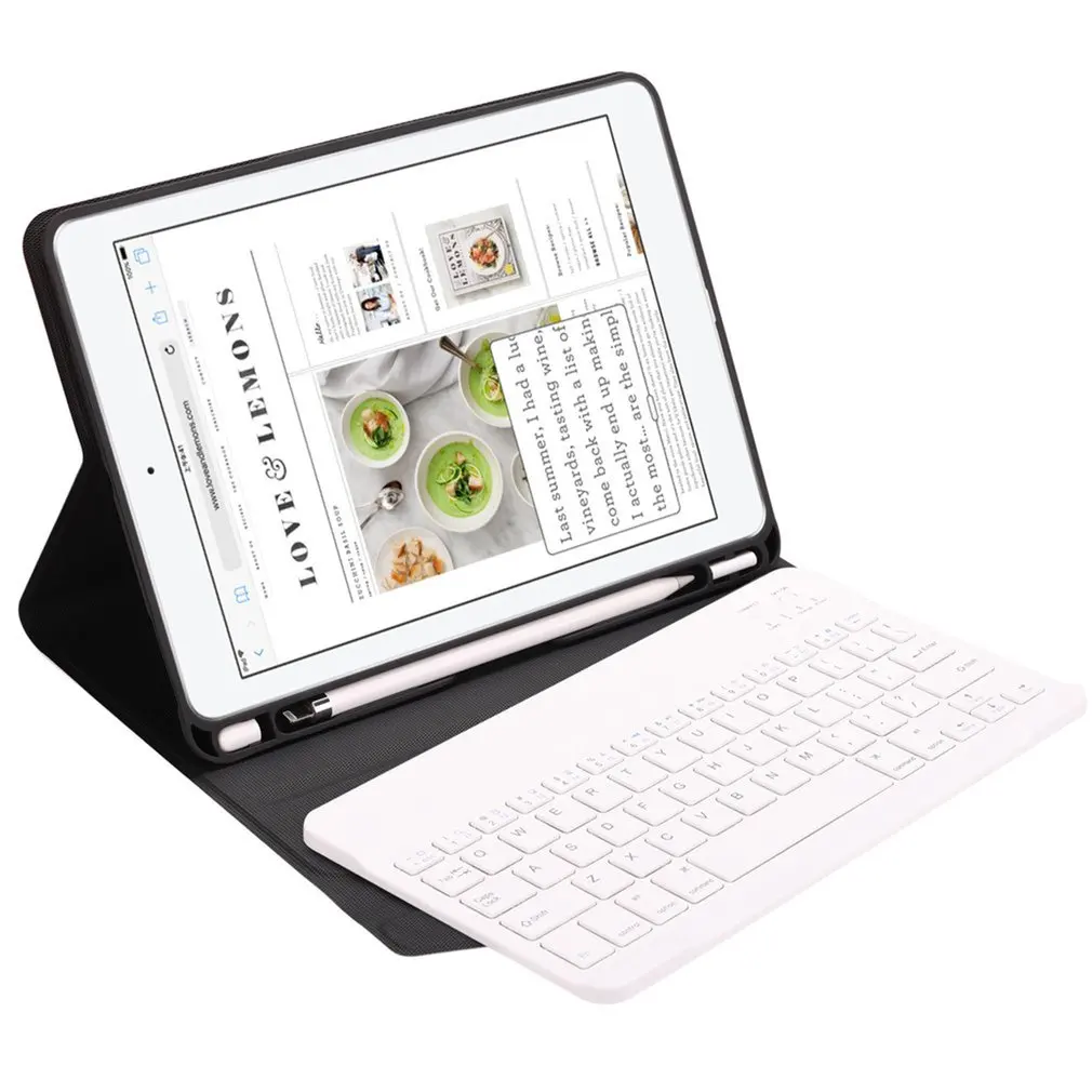 Беспроводной чехол с клавиатурой Bluetooth для IPad 9,7 с держателем для карандашей, умные устройства из искусственной кожи, полный чехол для планшета и ноутбука