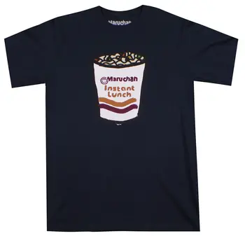 

MARUCHAN INSTANT LUNCH T-SHIRT NAVY MENS JAPANESE NOODLE TEE ADULT MENS