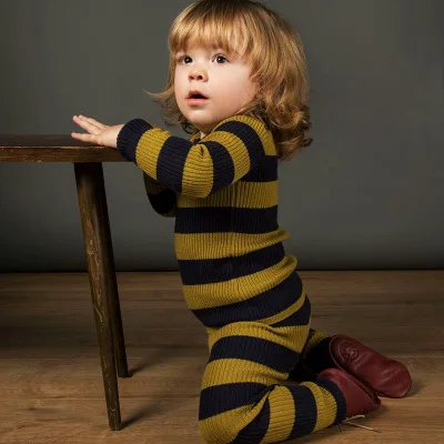 

Knitted Kids Clothing Set Autumn Winter Stripe Baby Girls Clothes Boys Clothes Set Baby Sweaters + Pants 2pcs Toddler Outfits