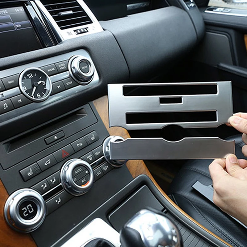 Черный ABS центральный контроль CD Кондиционер панель для Land Rover Range Rover Sport 2012-2013 автомобильные аксессуары серебро