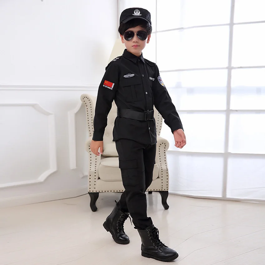 Kids Cosplay Costumes Policeman Swat Special Forces Clothing Set for Toddler Boys Military Uniform Army Suit Tactical Clothes