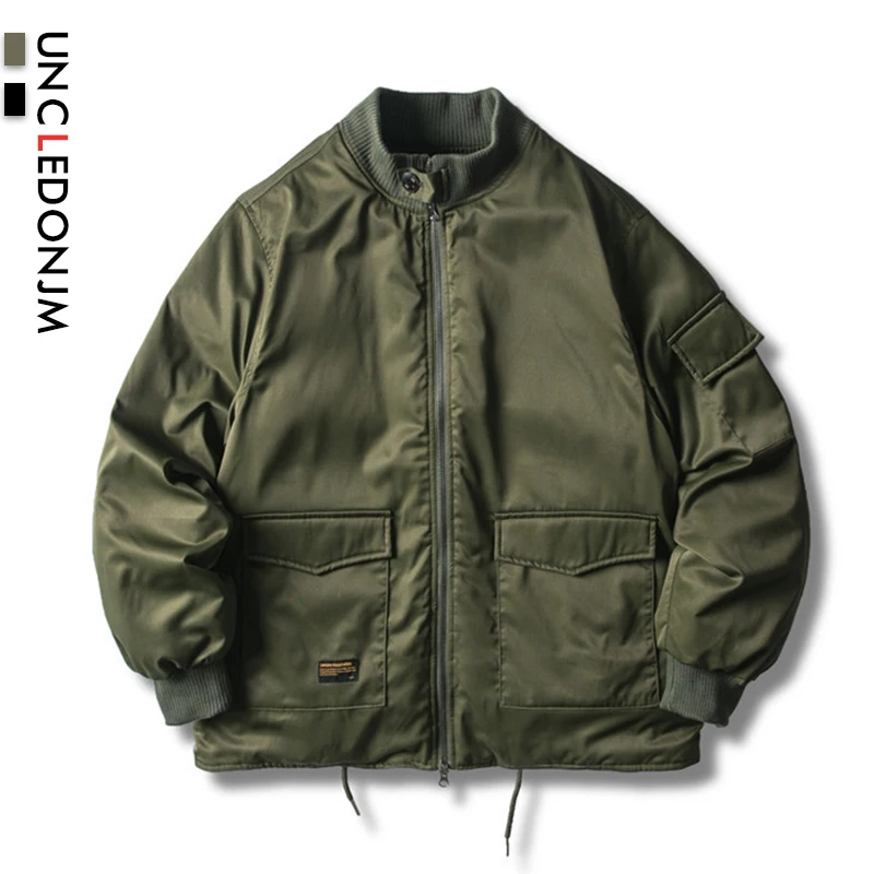 UNCLEDONJM Ma1 Bomber jacket Men Plus size Flight Pilot Baseball jackets Male Military Coat Couple Streetwear veste homme