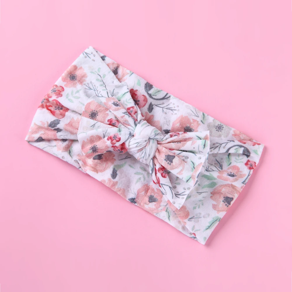 1pcs Kids Bow Knot Nylon Headband Children Girls Hair Band Turban Headband Cute Style Headwear bandeau