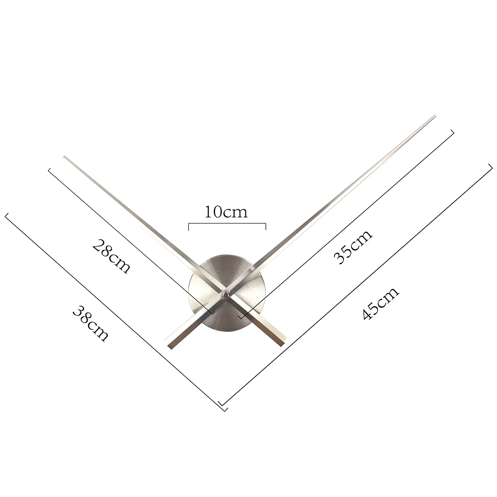Brief DIY Large Clock Needles Quartz Mechanism Big Size Hour Hands Accessories for 3D Wall Clock Modern Home Decor clock repair parts