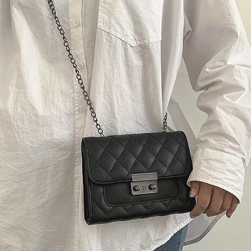 

Graceful Bag 2019 New Style Spring Soft Leather Women's Shoulder Korean-style Rhombus Chain Bag Mini Bag