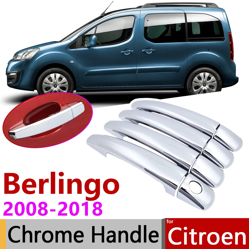 Для Citroen Berlingo 2008~ хромированные дверные ручки крышки автомобильные аксессуары наклейки Набор отделки 2009 2010 2011 2012