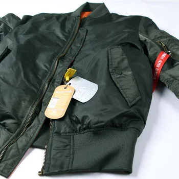 

MA1 Bomber Jacket Men's Winter Coat Thick Cotton-Padded Clothes Jacket Popular Brand Quilted Cotton Cloth