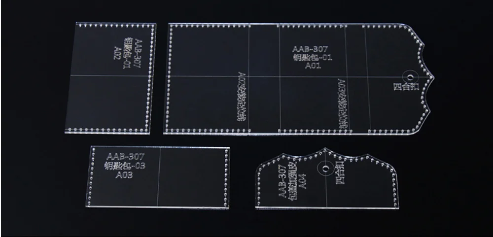 Аксессуары для резки кожи DIY кожа ручной работы кожаная сумка для ключей кошелек акриловая версия Дизайн Шаблон инструмент