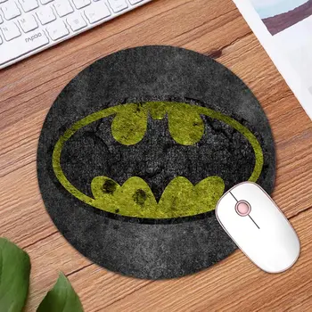 

Patterned Round Mouse Pad Batman Logo Computer Game Pad Non-slip Mause Mice Mat