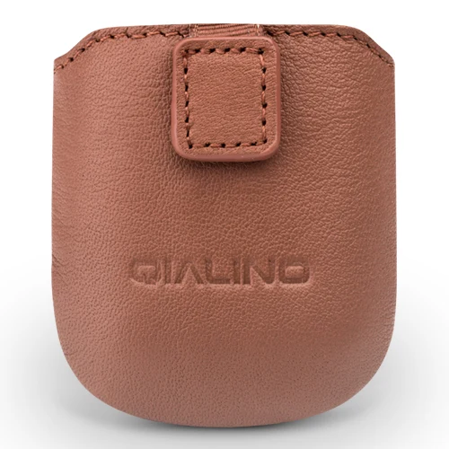 QIALINO чехол из натуральной кожи для Apple Airpods, роскошный модный защитный чехол, чехол для Airpods 2 и 1 - Цвет: Retro Brown