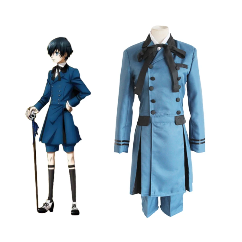 Черный Дворецкий Ciel Phantomhive молодой мастер косплей одежда японского аниме встречи