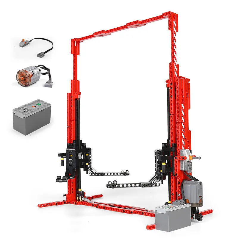 MOULDKING Car Lift Model 1:8  High-Tech MOC 3054 APP Control RC Maintenance Parking Building Blocks Bricks Toys Gift 13053