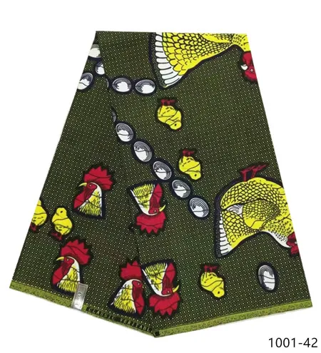Анкара Африканский воск настоящий голландский воск ткань Африка принты ткань полиэстер высокое качество Швейные Платья материал 1001 - Цвет: 1001-42