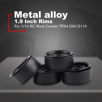 

4PCS Metal Wheel Rim 1.9 Inch Tire for 1/10 RC Rock Crawler Axial SCX10 90046 TAMIYA CC01 D90 D110 TF2 Traxxas TRX-4 Parts