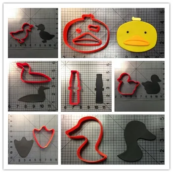 

Animal cookie cutters duck head foot call face silhouette fondant cookie cutter set