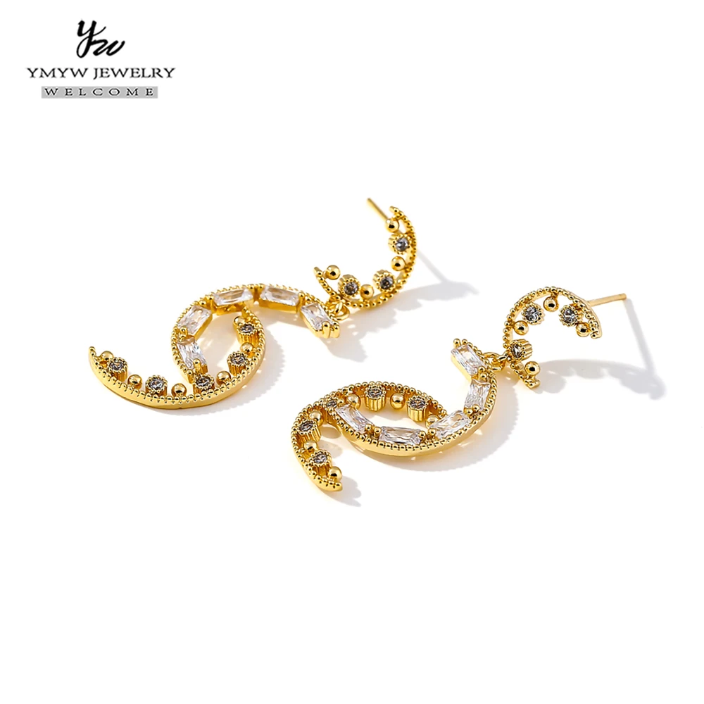 Женские серьги-капельки YMYW элегантные геометрические серьги золотого цвета с