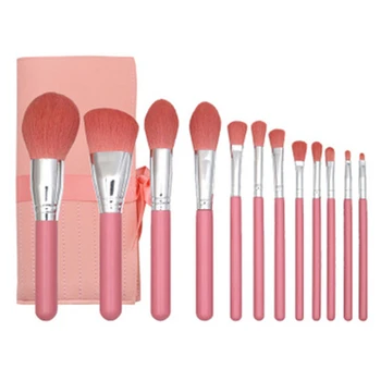 

12 Wooden Handle Makeup Brushes Beauty Makeup Complete Tool Set Brush Set Eye Shadow Blending Eyeliner Eyelash Eyebrow Brushes