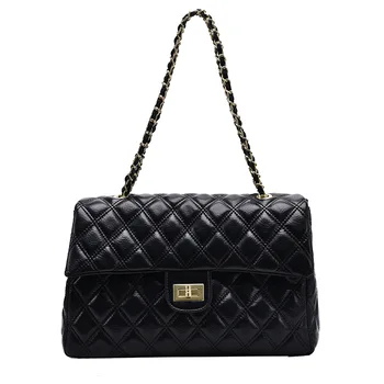 

2020 new European style fashion net celebrity street photography rhombus chain bag large shoulder handbag high quality