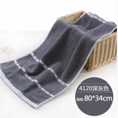 34x80cm Хлопковое плотное мужское полотенце, парная домашняя мочалка, мягкое абсорбирующее удобное полотенце для йоги, футбола, домашнее банное полотенце, платок - Цвет: 34x80cm