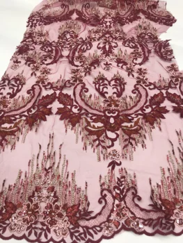 

New Style French Net Lace Fabric L-366819 African Tulle Mesh Lace Fabric High Quality Lace Nigerian Lace Fabric