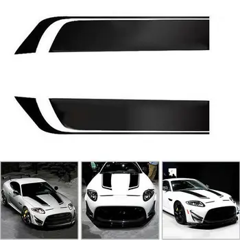 

2pcs Auto Racing Car Hood Stripe Decorative Decals Vinyl Waterproof Sticker