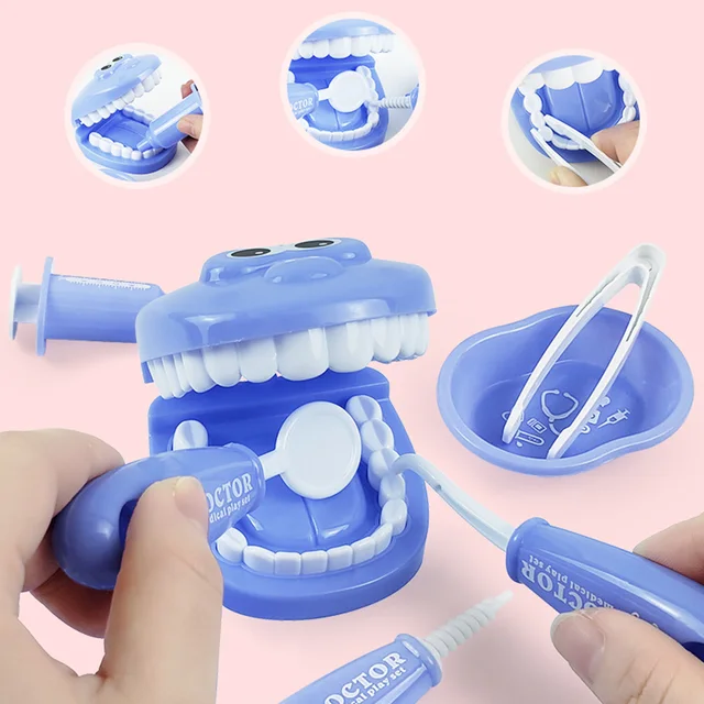 9Pcs/Set Kids Educational Dental Scene Toys Preschool Teaching Brushing Game Children Toy Pretend Play Medical Tools Funny Toys 3